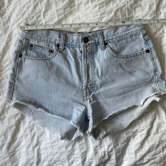 Brandy Melville Light Wash 100% Cotton Jean Shorts - Picture 5 of 13